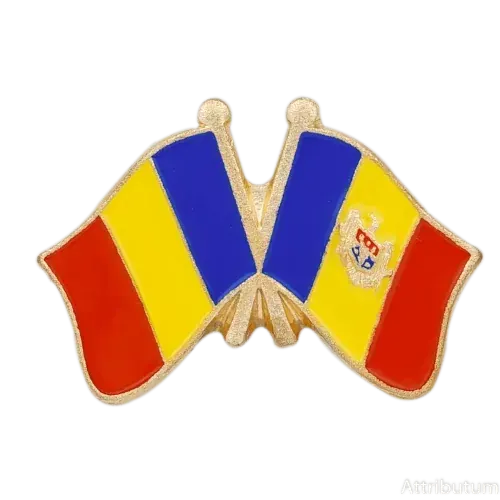Steagurile României și Republicii Moldova încrucișate